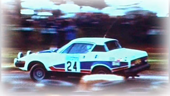 TR7 Rally car in action